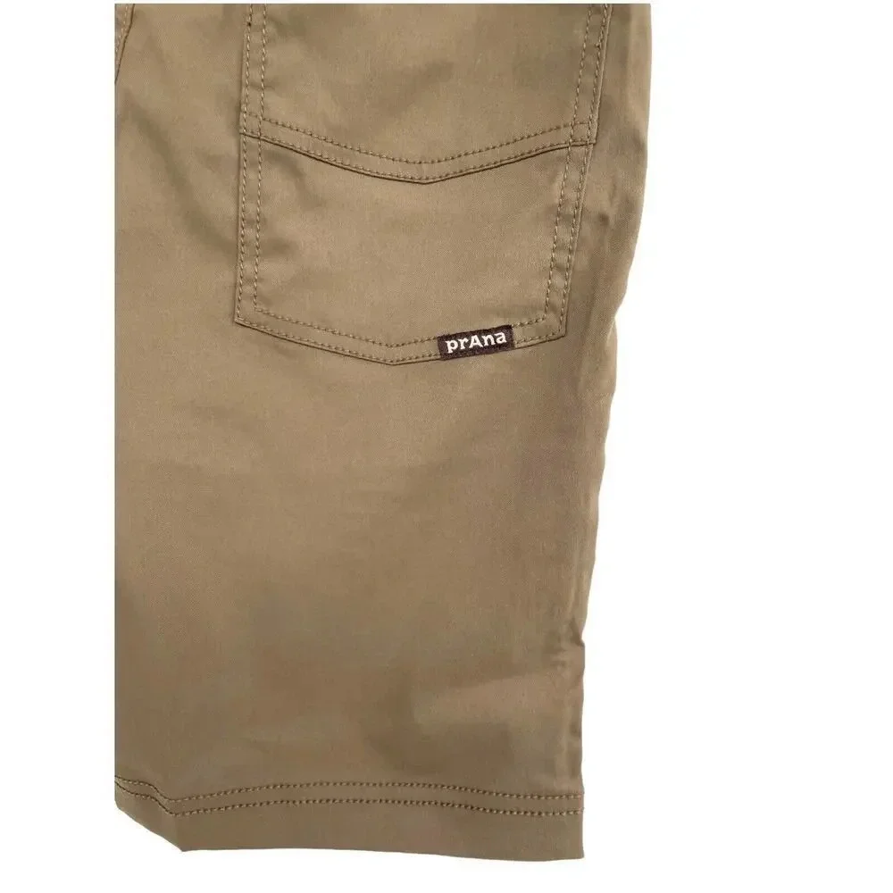 Prana Men's Shorts Stretch Brion Size 28 Dark Brown Quick Dry 9" length UPF 50 - Picture 6 of 8